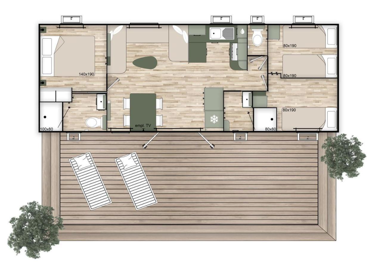 Les Dunes 5 Etoiles Mbh 6Pers 1 Suite Parentale 2 Chbs Et 2 Sdb 2 Wc Clim 42M2 Torreilles Exterior photo